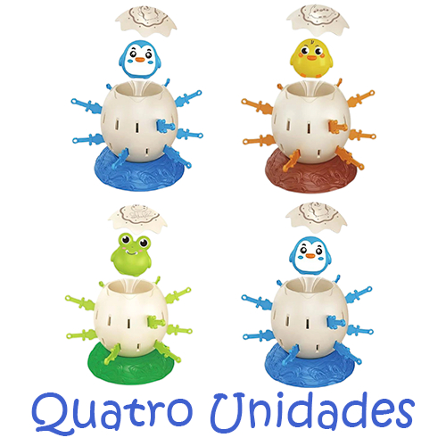 4 Pula Animais | Pinguin | Sapo | Pintinho - Brinquedo Criança Novidade Jogo  divertido ArtBrink
