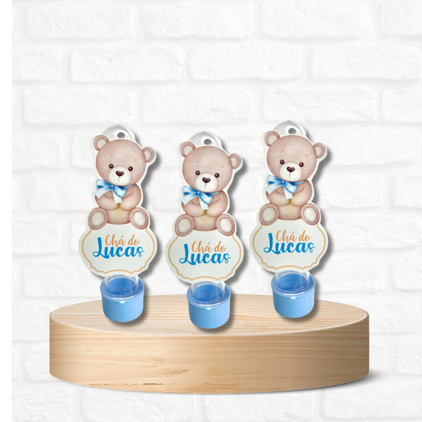 Apliques Personalizados para Tubetes  Ursinho -Lembrancinhas -Festa infantil-Aniversário-Papelaria