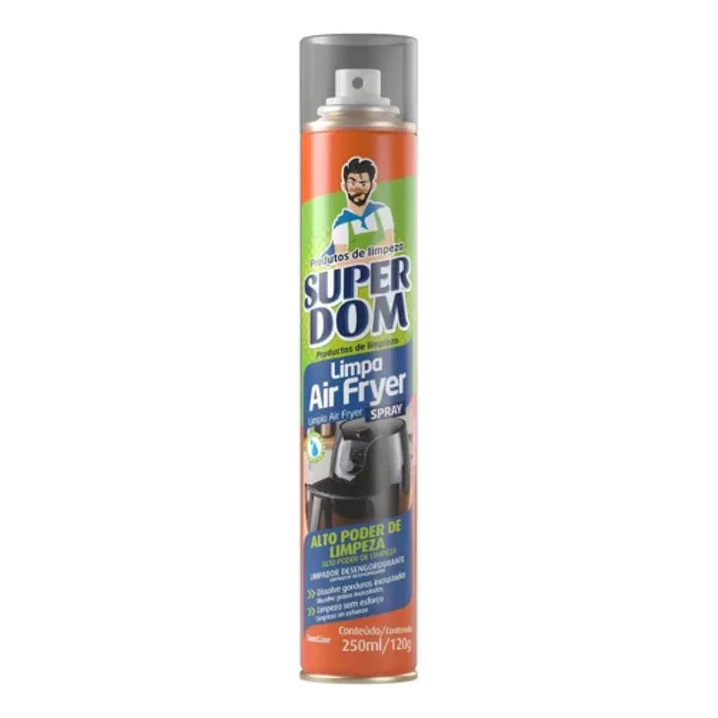 Limpa Air Fryer 250ml Spray Para Fritadeiras Elétricas Em Geral Remove Sujeiras Gorduras Rapidamente - Home & Living