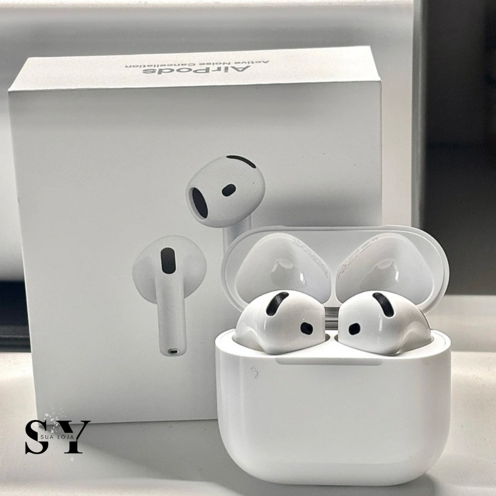 [ORIGINAL] 2025 Novo AirPods 4 Fone De Ouvido Sem Fio Bluetooth 5.2 Fones Suporte para And...