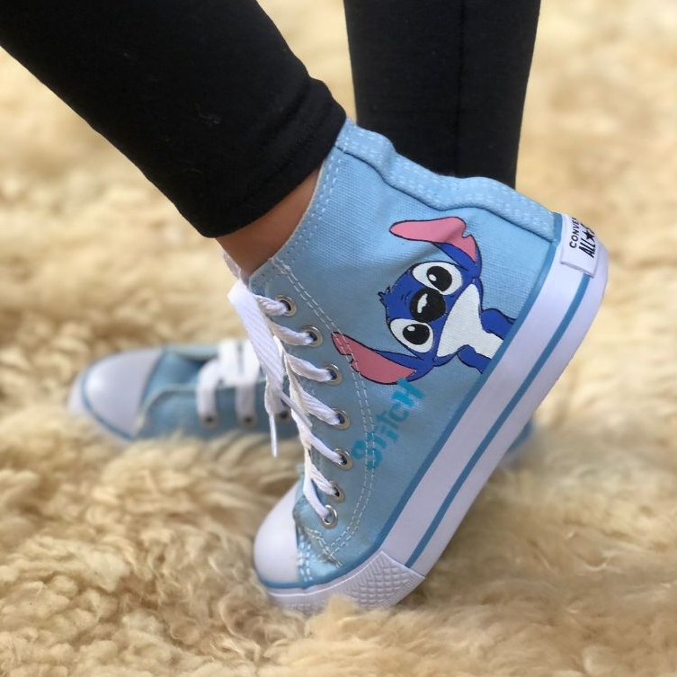 Tênis Botinha Personagem Stitch Sonic Infantil Casual