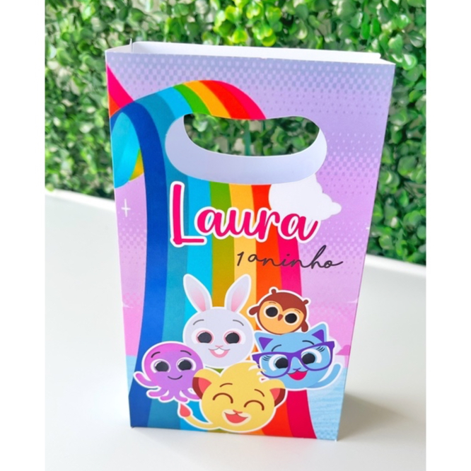 Sacolinha Personalizada Bolofofos Lembrancinha Aniversário (PEGUE E MONTE)
