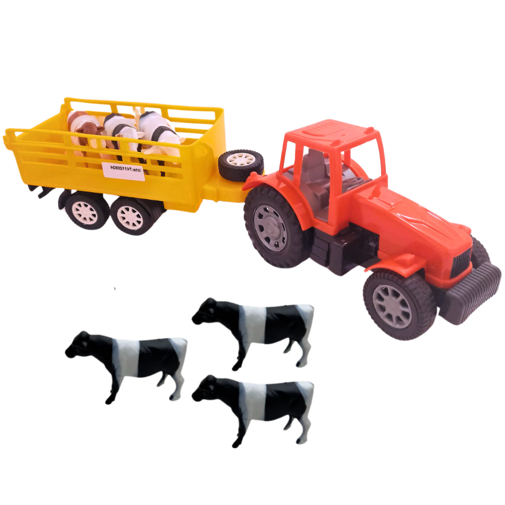 Trator Animais 3 Boizinhos Brinquedo Para Menino  Carrinho De Brinquedo Infantil Carrinho criança