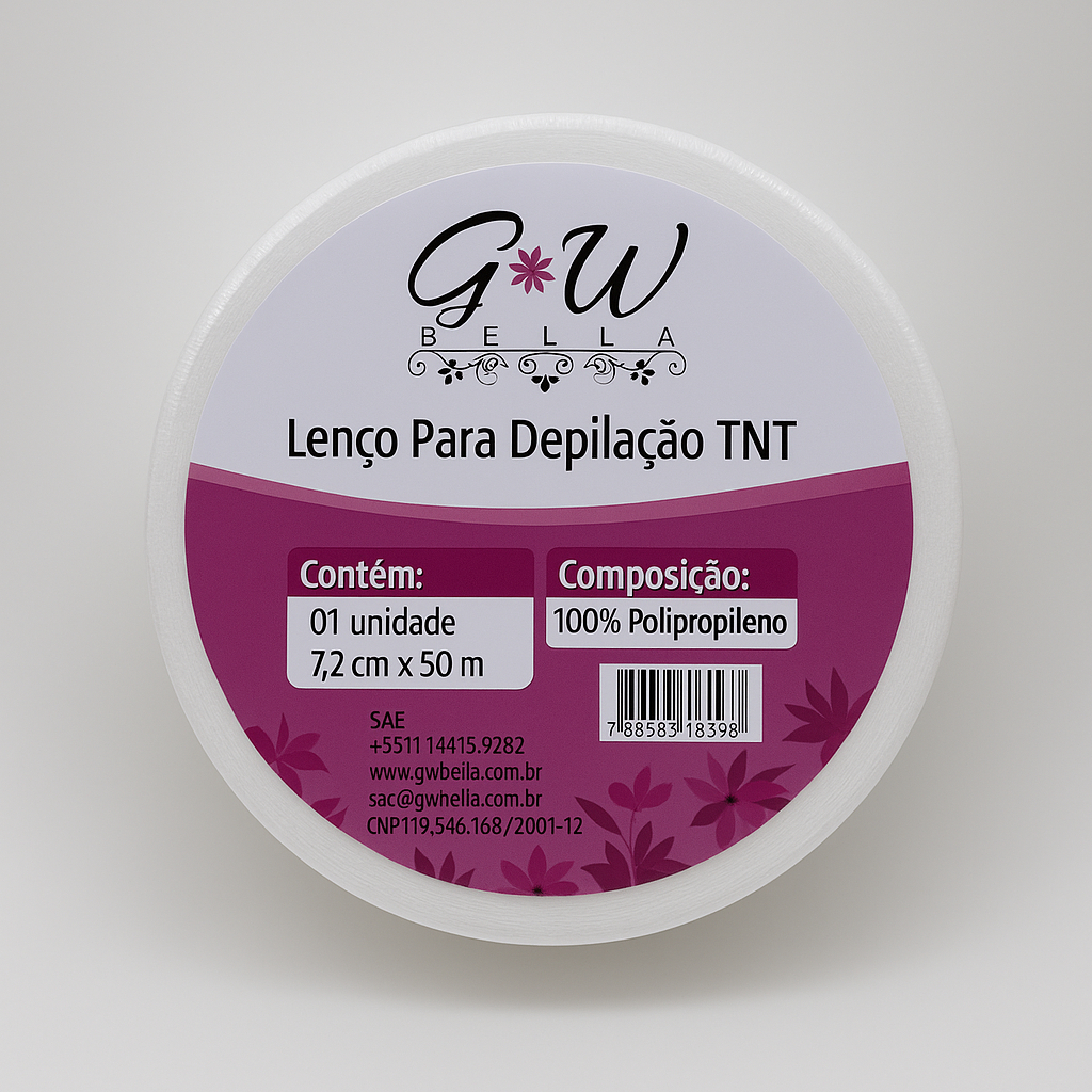 Lenco Em Rolo Para Depilacao Em Tnt 7,2 X 50 Metros