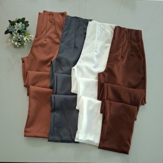 Calça Alfaiataria Feminina Cintura Alta Com Zíper Frontal Social Luxo Modelo Zarha em Oferta na Shopee