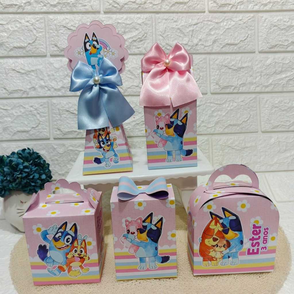 PEGUE E MONTE Kit Personalizados Blui Margaridas Lembrancinha Festa Aniversário