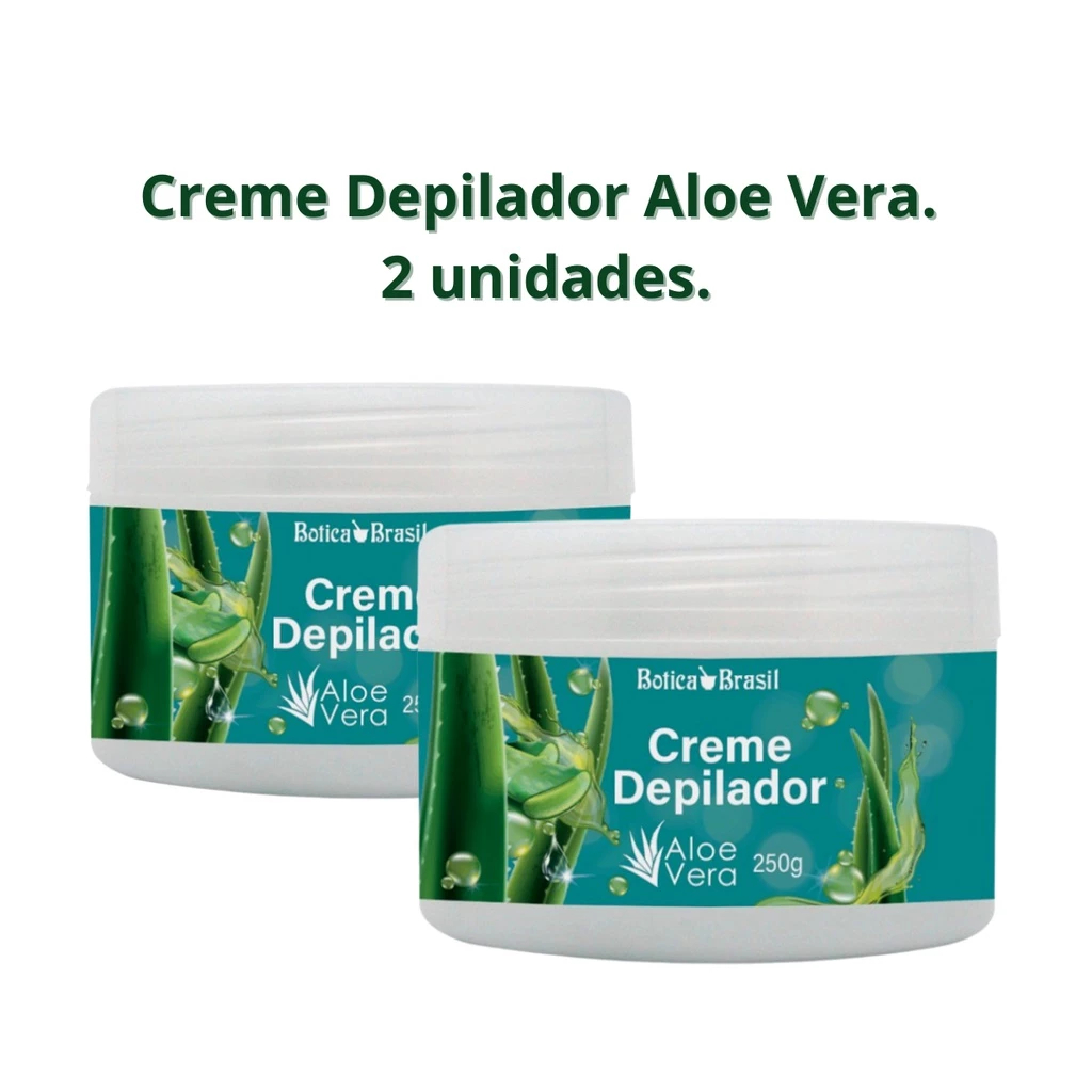 2 Cremes Depilatório com Aloe Vera Depilação sem Dor Creme Depilador 250g cada em Oferta na Shopee