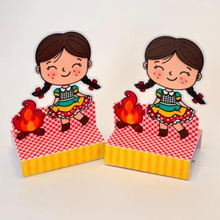 20 porta bis SEM NOME de PRONTA ENTREGA lembrancinha de aniversário porta doces tema festa junina menina em Oferta na Shopee