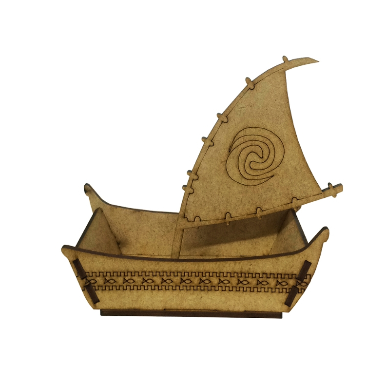 Barco Moana para Cenário (14 cm)/ Canoa BARCO MOANA 14cm - Moana de Luxo