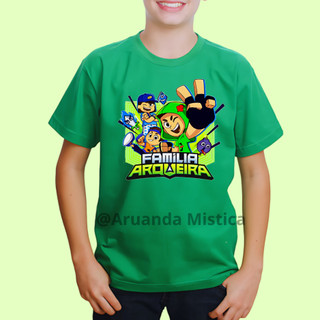 Camiseta Infantil Robin Hood Família Arqueira Youtuber Gamer