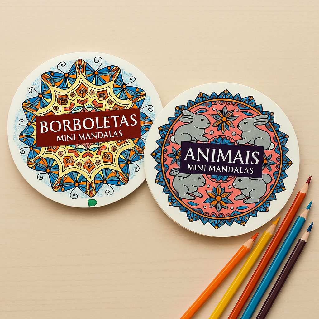 Mini Mandalas para Colorir Relaxamento e Bem-estar