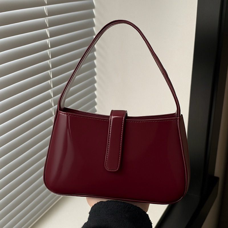 Bolsa Feminina Baguete Tote Luxo De Ombro Verniz