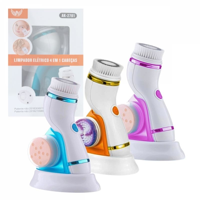 Escova de Limpeza Facial Massageadora Eletrica 4 em 1 Altomex AK-2701