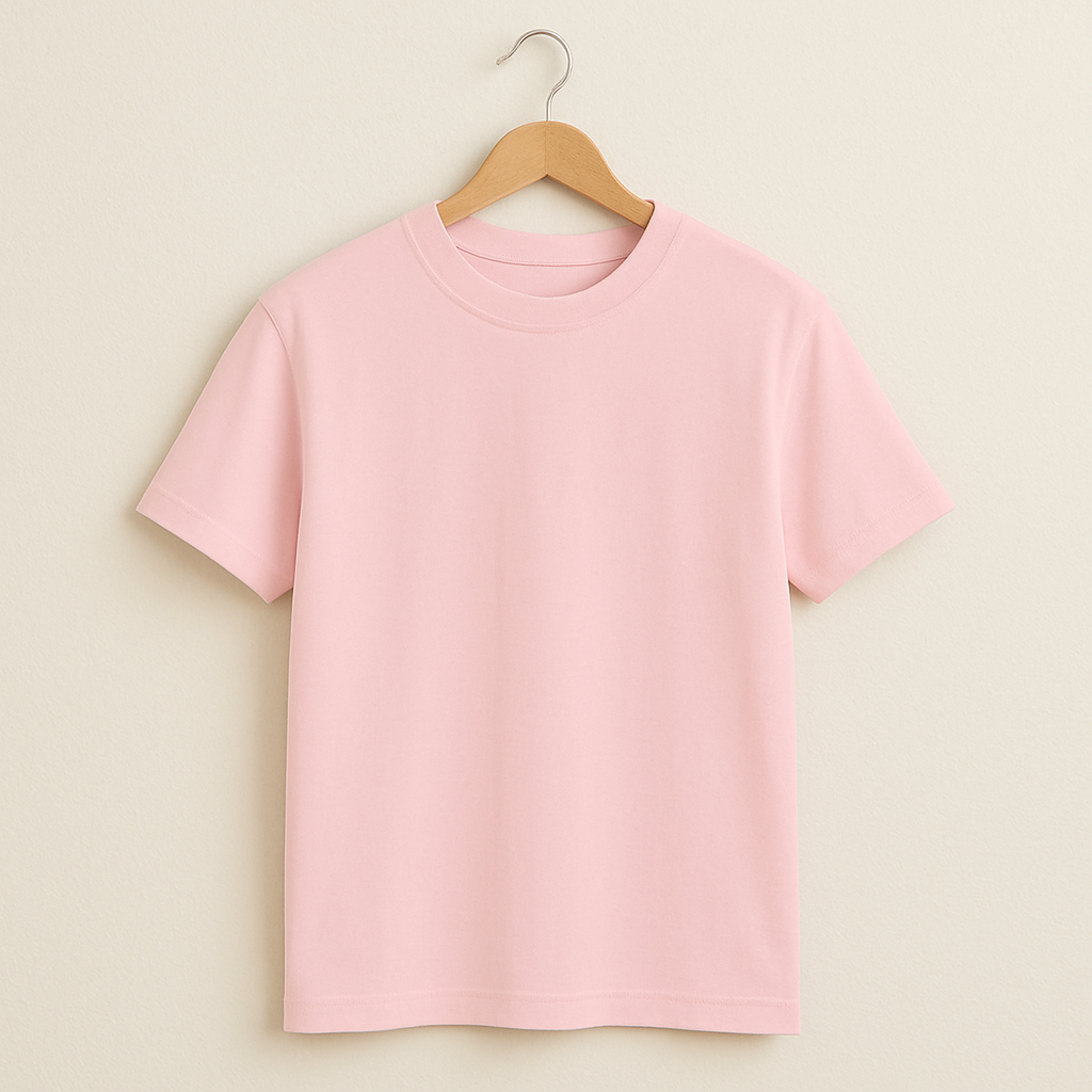 Camiseta Básica Rosa Bebê e Outras Cores Vivas 100% Algodão 30.1 Masculina e Feminina Unissex em Oferta na Shopee