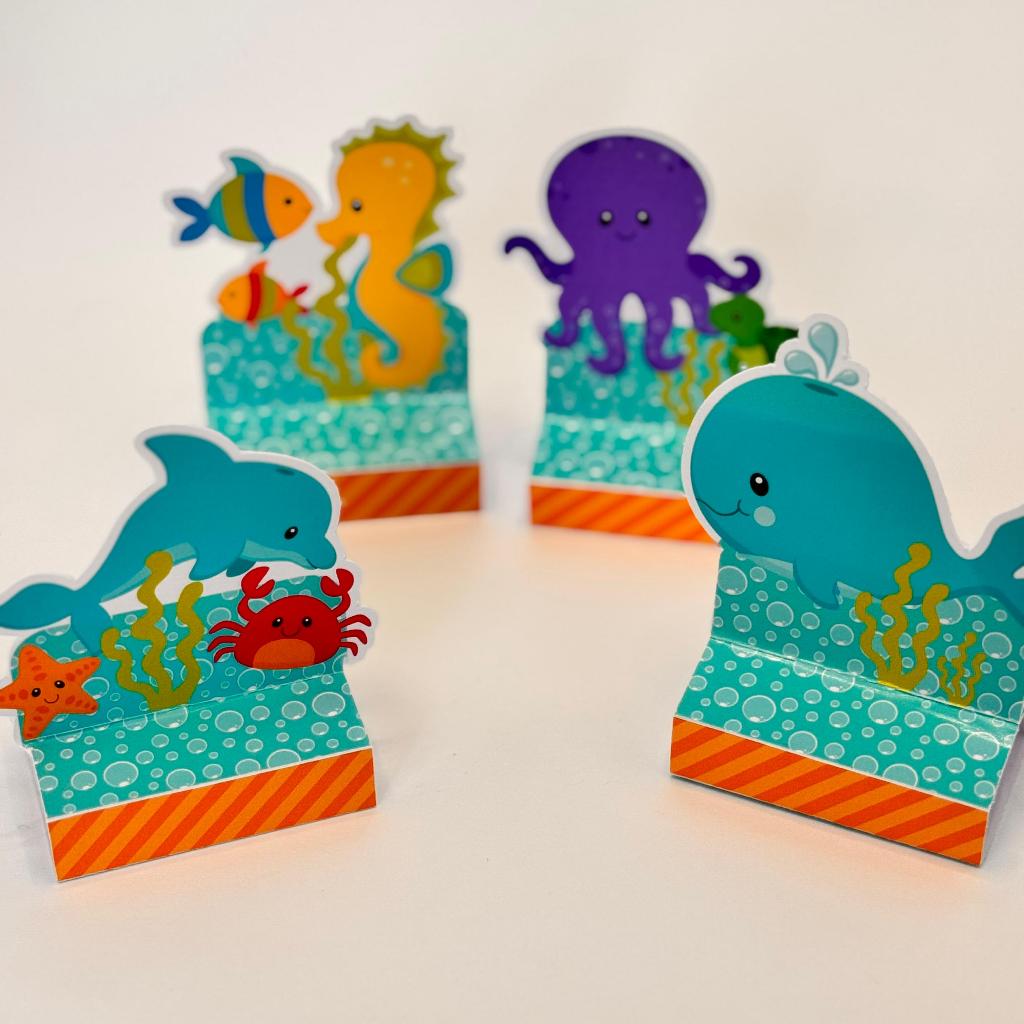 20 porta bis SEM NOME de PRONTA ENTREGA lembrancinha de aniversário porta doces tema fundo do Mar
