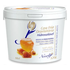 Cera Depilatória Fria Mel Natural Hidrossolúvel 320g Neorly