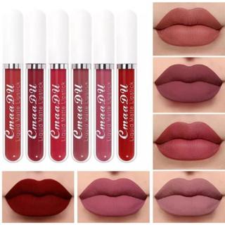 KIT Batom Lip Gloss Mate Longa Duração a prova D'água Cmaadu