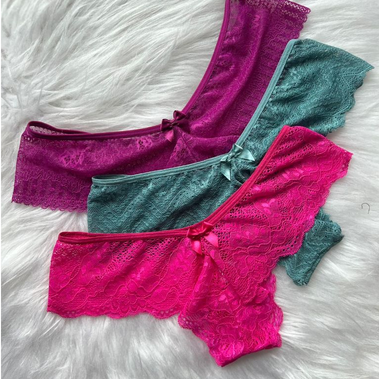 Mit Lingerie Kit 10 Calcinha De Rendas Sensual Meia Calesson em Oferta na Shopee