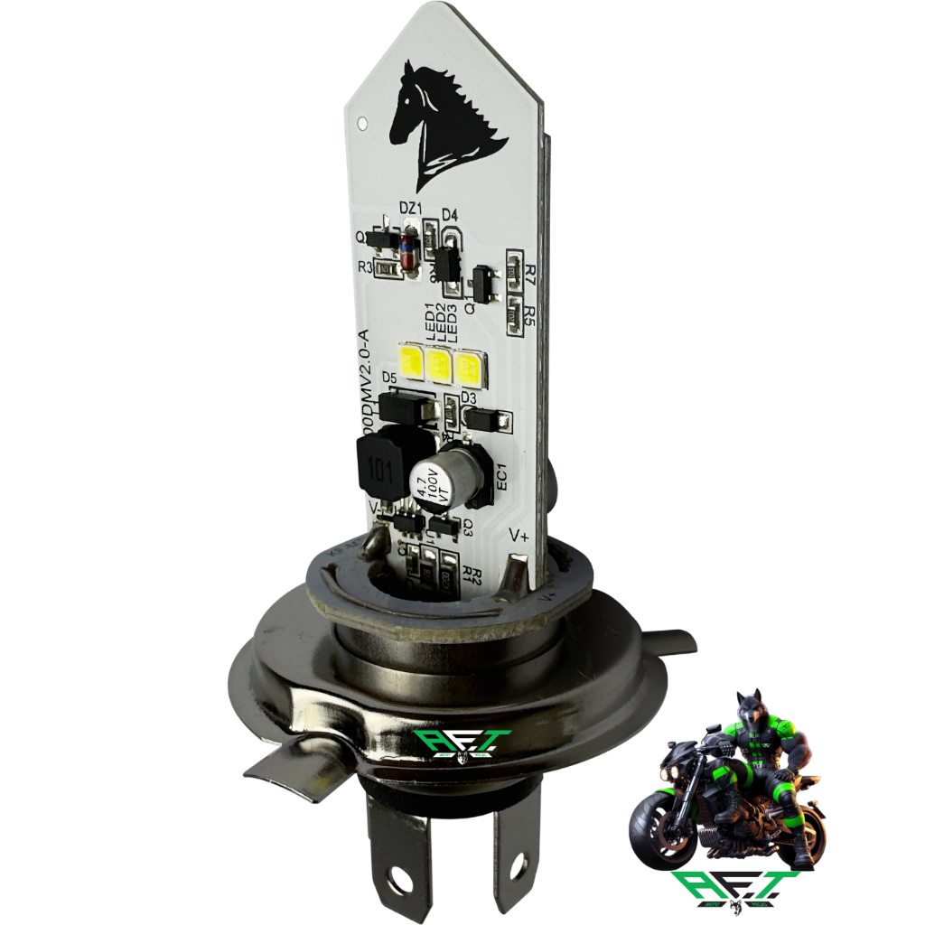 Led Lampada H4 Moto Carro Eco 500 6500k Cavalinho