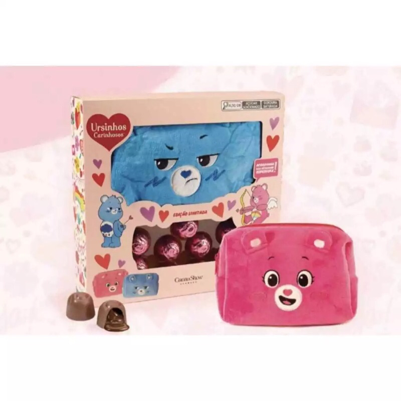 Bombons de Chocolate com Bolsa Nécessaires Ursinhos Carinhosos 160g Cacau Show
