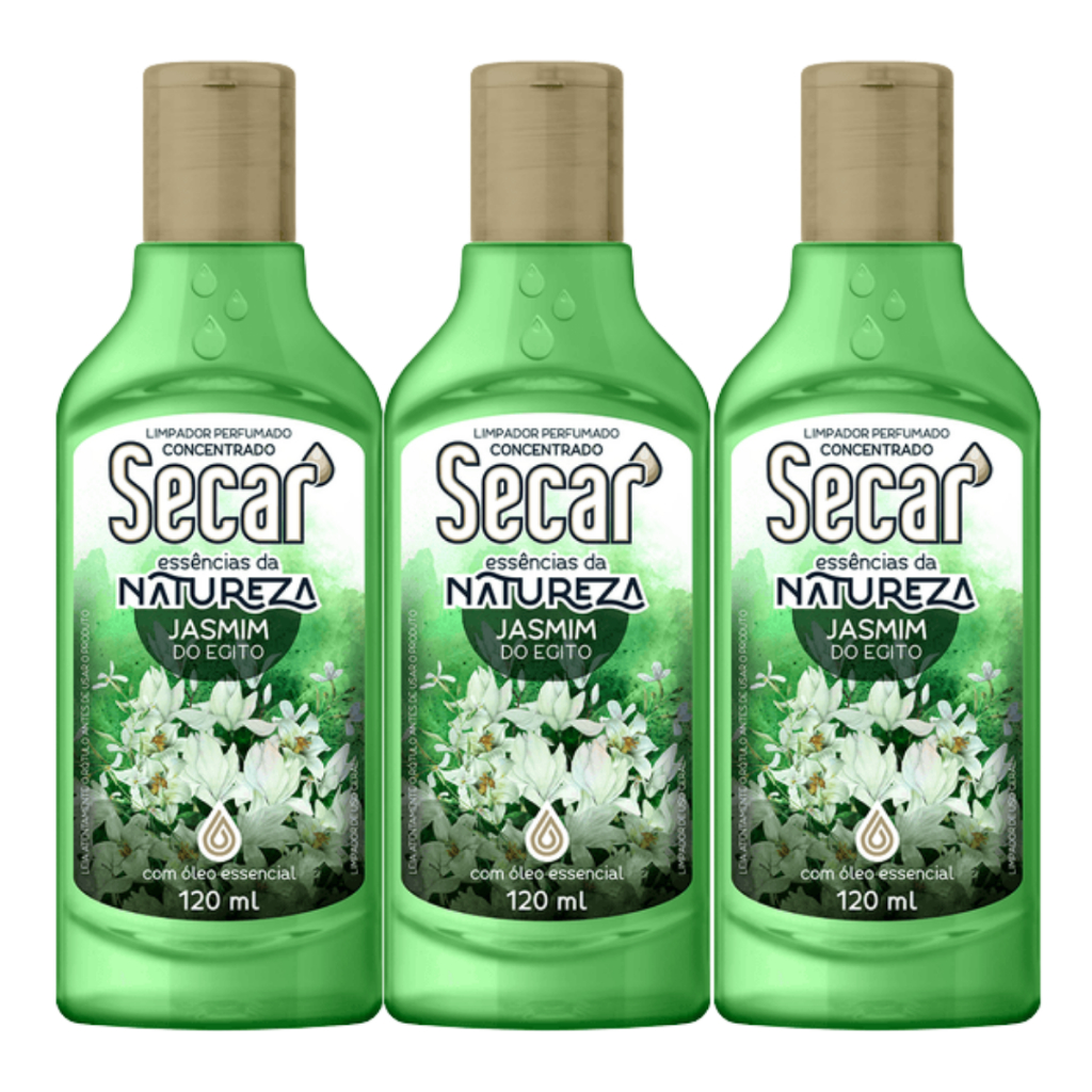 Kit 3x Limpador Perfumado Concentrado Secar Aromas 120ml
