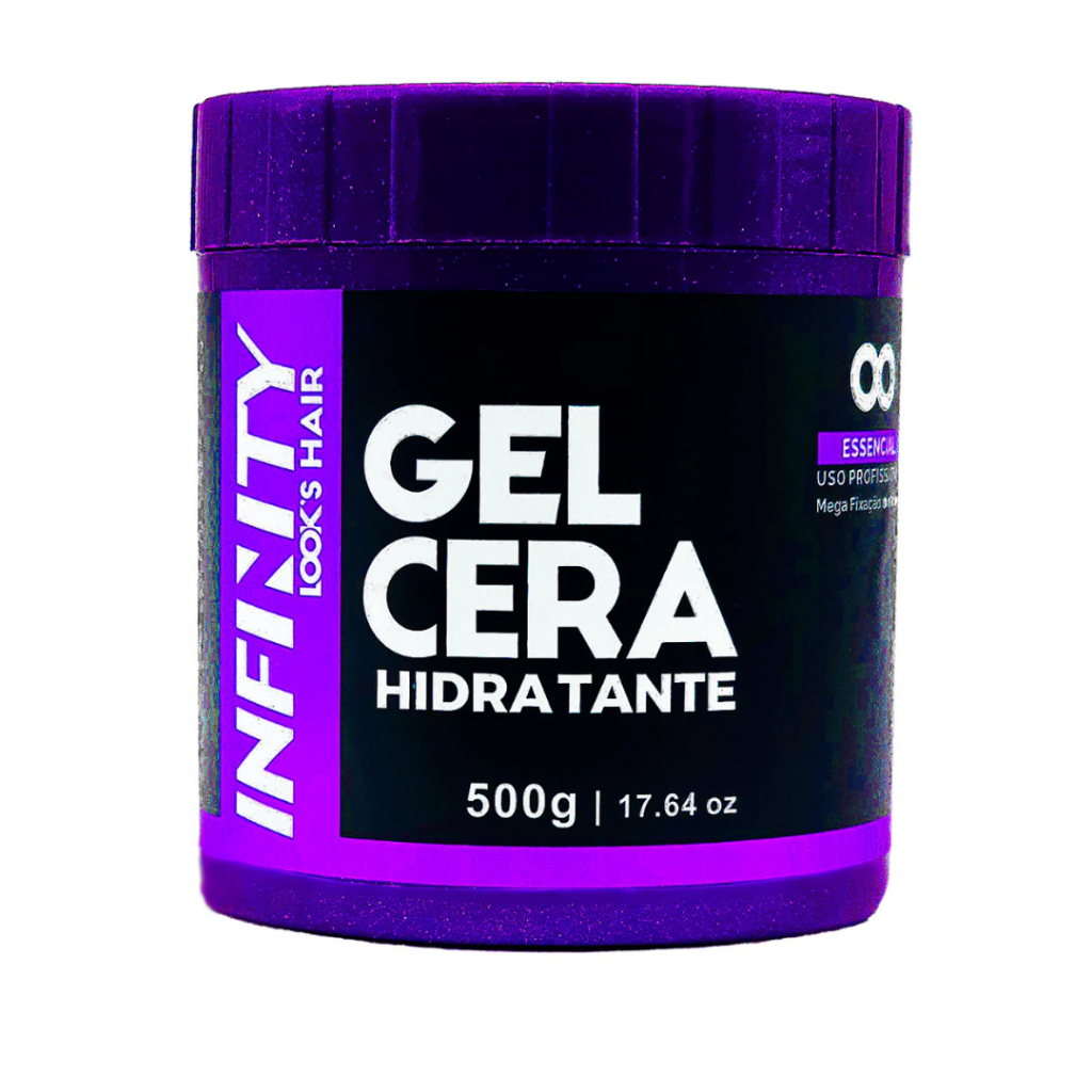 Gel Cera Capilar Masculino Infinity 500g 💇‍♂️ Fixação Flexível e Hidratação para Penteados Perfeitos!