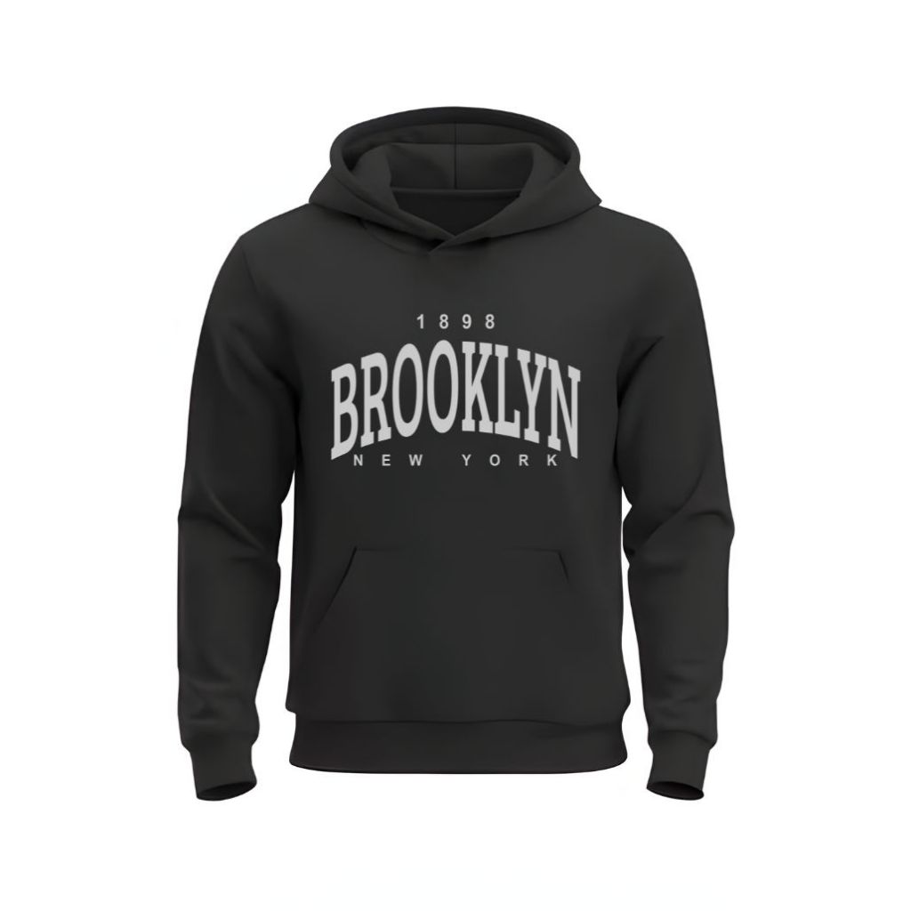 Blusa de Frio BROOKLYN Unissex Adulto e Infantil Moletom Canguru Estampado com Capuz Envio Imediato