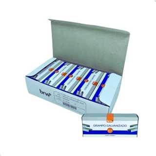 Kit 20 Caixas Grampo 26/6 P/ Grampeador De Papel Galvanizado em Oferta na Shopee