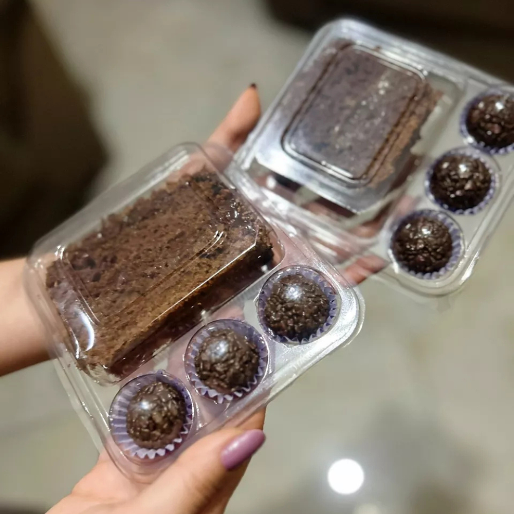 Embalagem Delícias de Festa para Torta/Bolo + 3 Docinhos