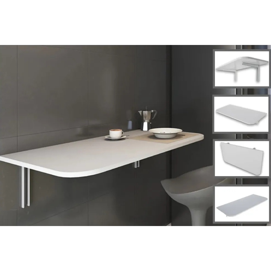 Mesa Dobrável De Parede 90x40 Preta ou Branca Rápida Entrega