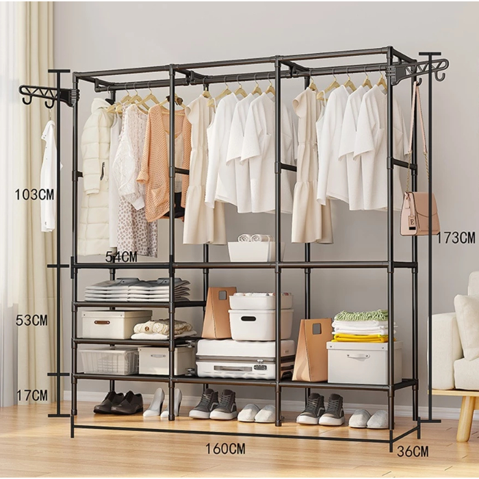 Guarda Roupa Dobrável Organizador Roupa Armário Portátil Roupeiro Grande Prático Facil