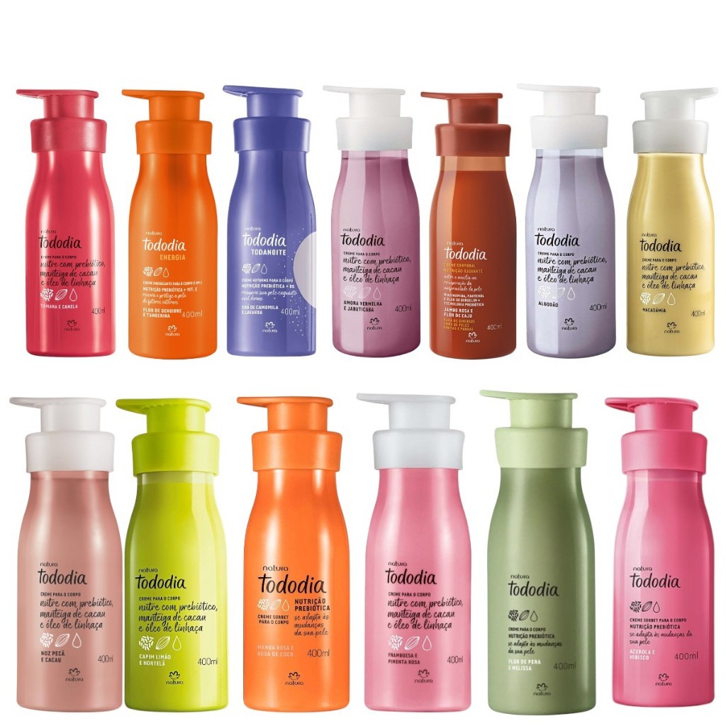 Kit 2 Cremes Desodorante Nutritivo Para o Corpo Tododia 400ml ( Fragancias )
