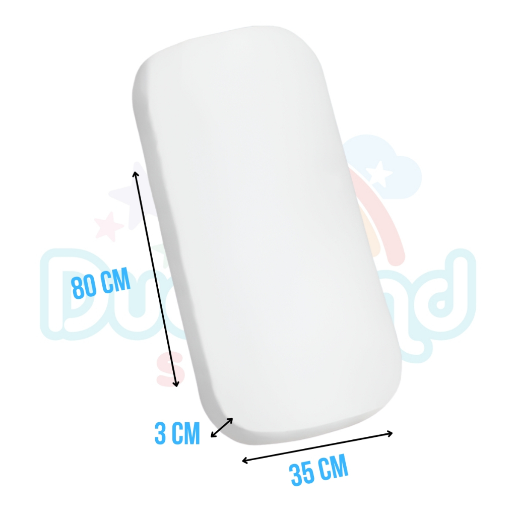 Colchonete Universal para Carrinho Moisés 80x35 - Capa Removível em Algodão