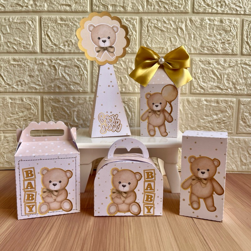 Kit Festa Personalizado Chá Revelação, Lembrancinha personalizada chá revelação marrom