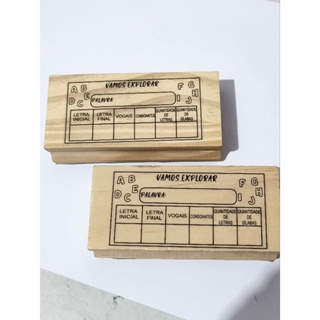 Carimbo pedagógico escolar Vamos explorar, professoras + carimbeira em Oferta na Shopee