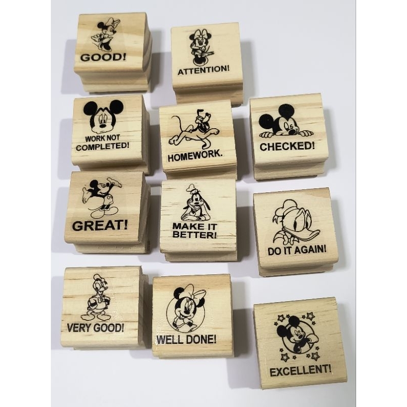Carimbos Disney escolar didático em inglês em Oferta na Shopee