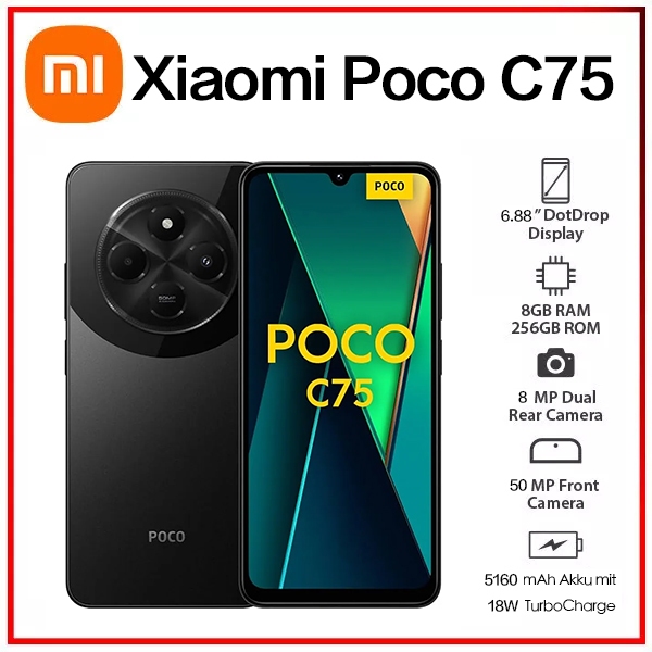 (Novo) Xiaomi Poco C75 Dual Sim 8GB Ram 256GB