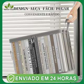 Saco De Armazenamento De Livros Organizador Coleta Transparente Estojo Empilhável Com Alça Organizador À Prova em Oferta na Shopee