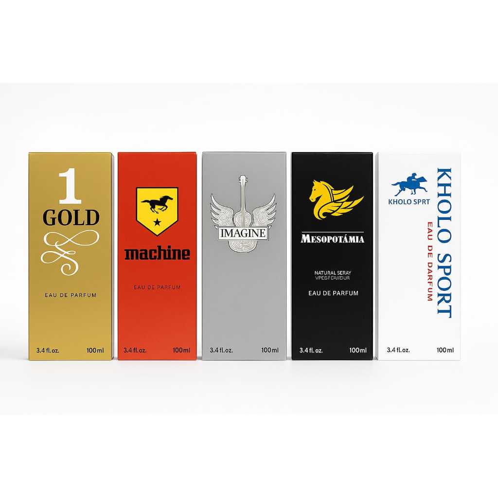 KIT COM 5 PERFUMES MASCULINO 100ML CADA FRAGRANCIA IMPORTADA
