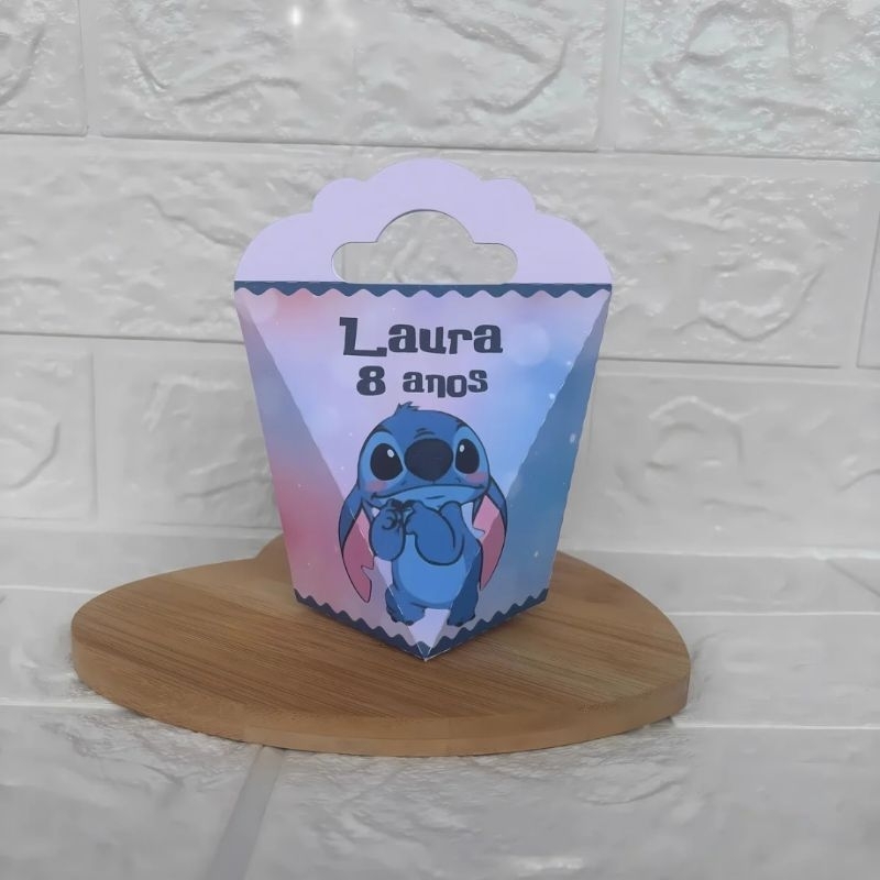 PEGUE E MONTE - Caixinha Coração Triangulove personalizada Stitch -  Lembrancinhas -  Festa de Aniversário