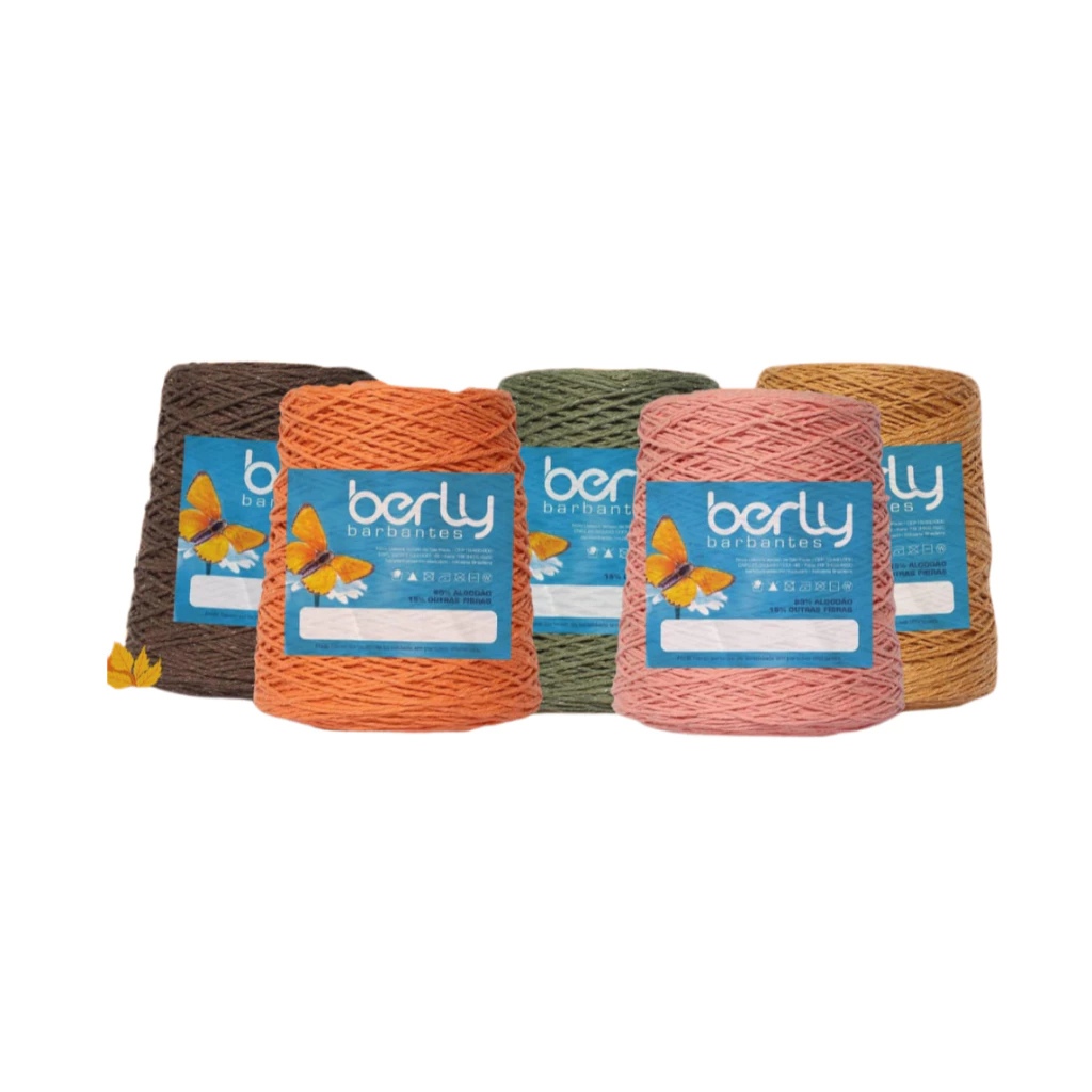 KIT 2 BARBANTE CONE DE 1 KG BERLY ( FIO 6 - 1.016 METROS) em Oferta na Shopee