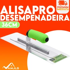 Desempenadeira Aço Inox Alisapro Canto Arredondado Para Massa Corrida Drywall Pintores Original