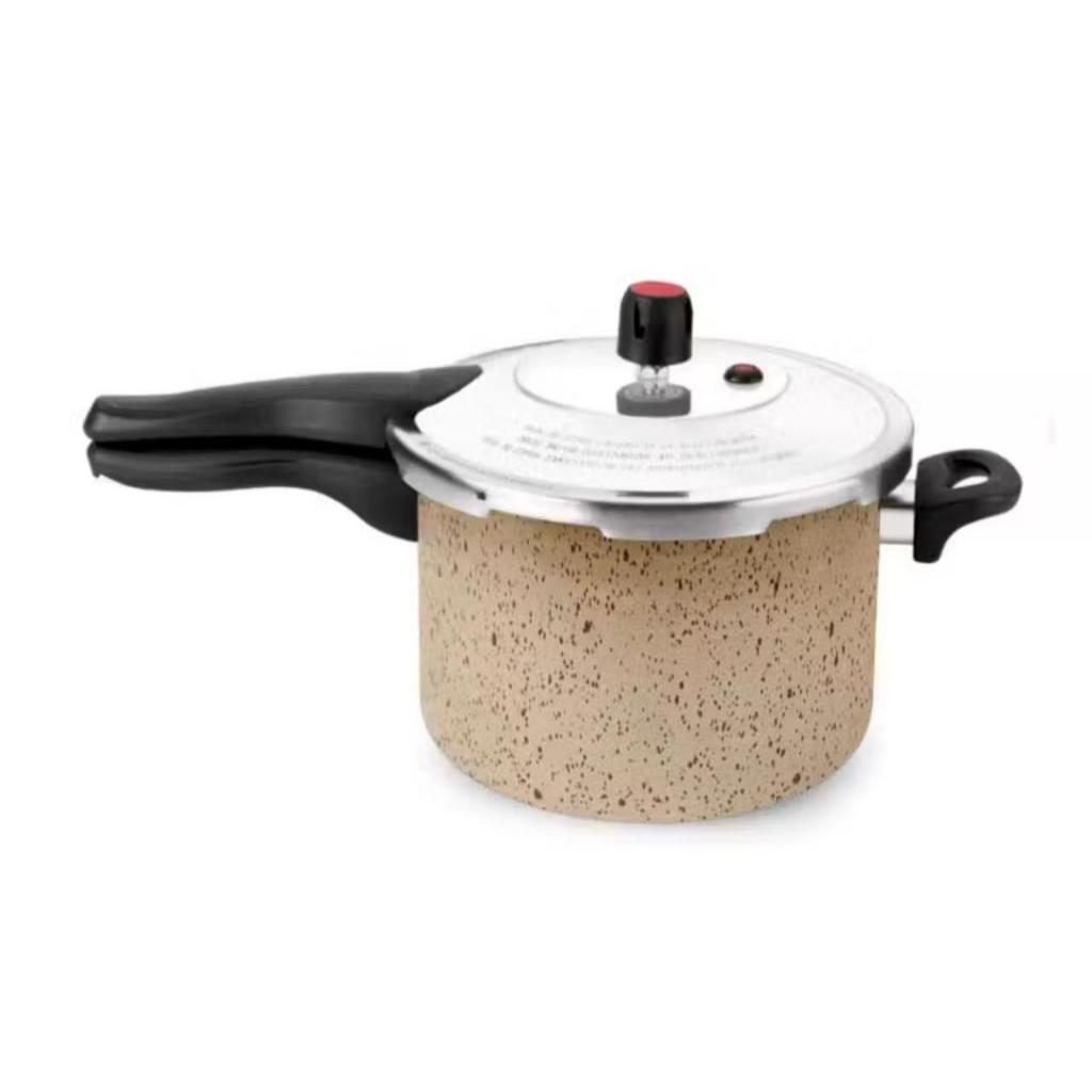 Imagem Panela Pressão 4,5 Litros Fechamento Externo Antiaderente Teflon Varias Cores Cozimento Rapido
