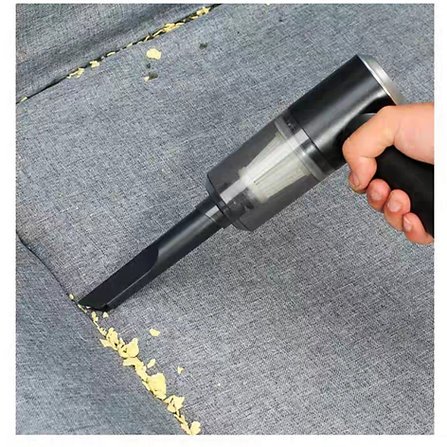 Mini Aspirador de Pó para Carro e Casa Portátil 3 em 1 Potente USB Recarregável