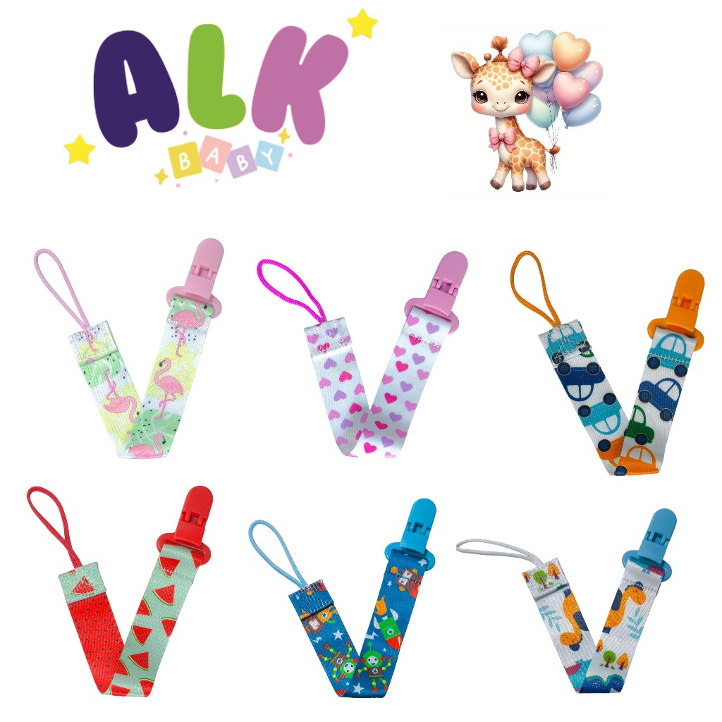 2 Prendedor de chupeta bico bebê menina menino serve mam nuk lillo buba.