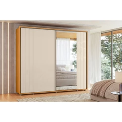 Guarda Roupa Casal1 Porta com Espelho Dali