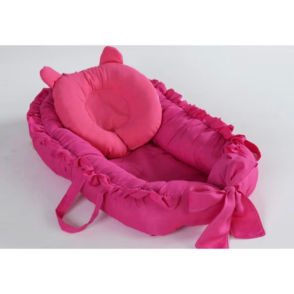 Capa De Ninho Redutor De Berço Sem Enchimento Cores Lisas em Oferta na Shopee