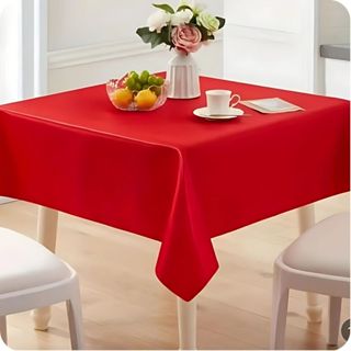 Kit Toalhas De Mesa Cetim 1.20 X 1.20  Mesa Plástica 4 Lugares Festas Buffet em Oferta na Shopee