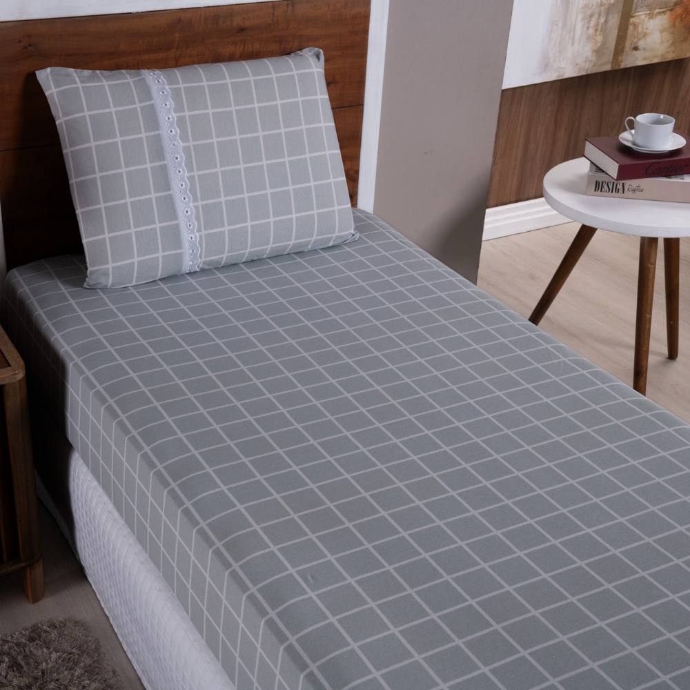 Jogo de Cama Quadriculado - Comprar com Melhor Preço em Roupas de Cama