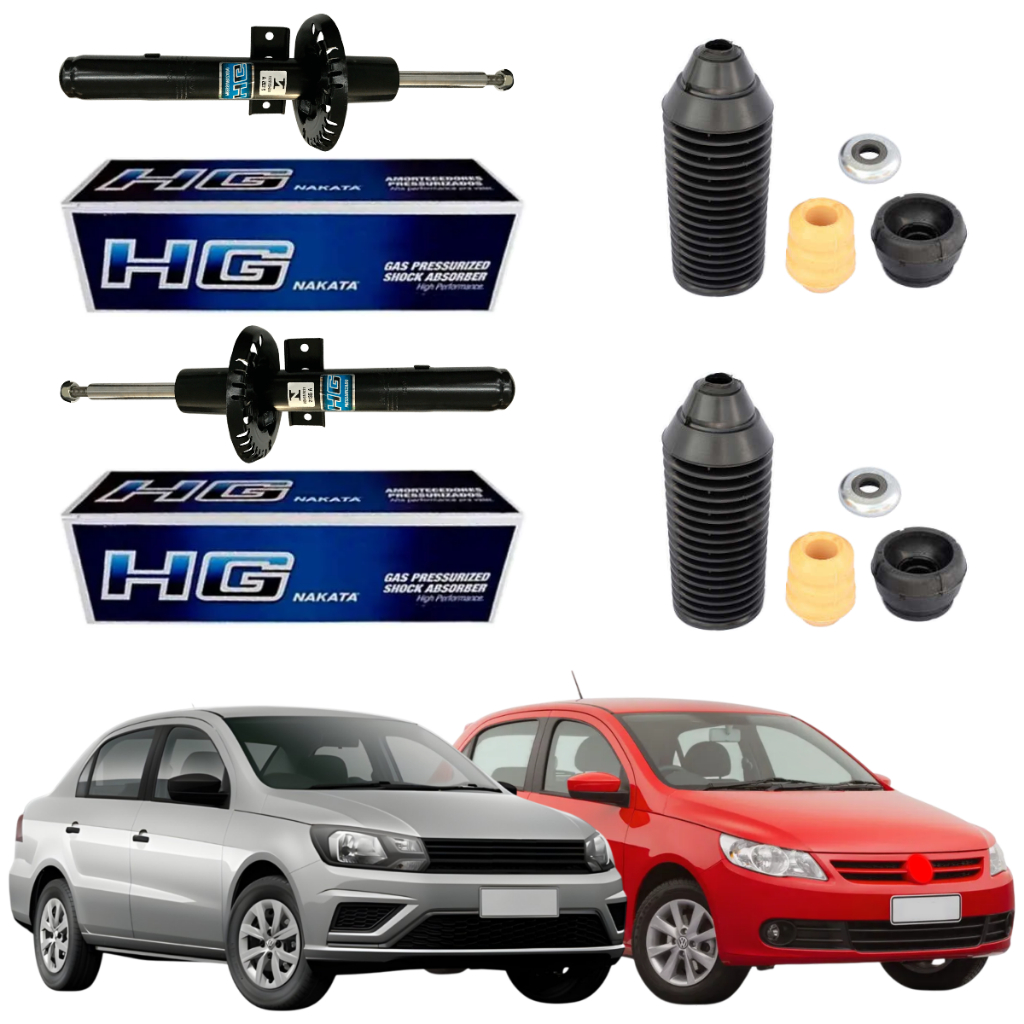 PAR AMORTECEDOR DIANTEIRO GOL E VOYAGE G5 G6 G7 2008 A 2023 NAKATA + KIT